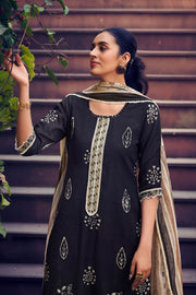 Black Pure Kota Checks Hand Block Print Dress